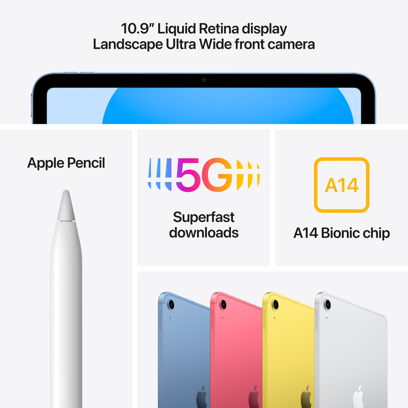 Apple iPad 10.9 10thGen 5G 256GB Silver