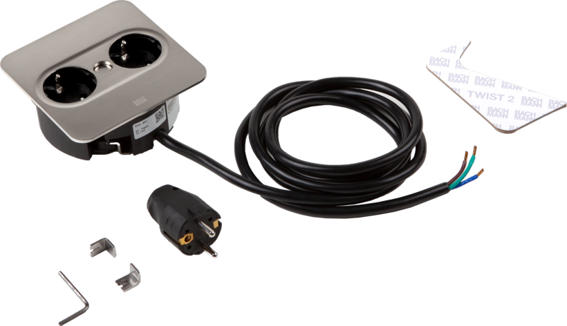 Power Strip TWIST 2 2-way 2m