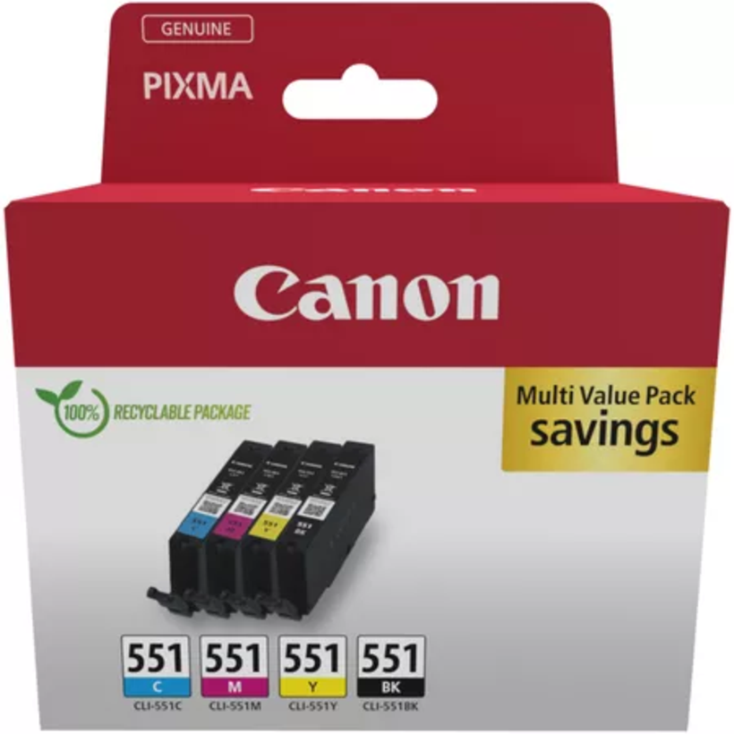 Canon CLI-551 Ink C/M/Y/BK Multip.