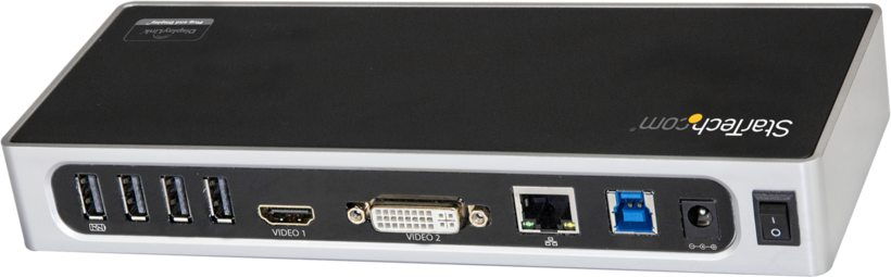 Adaptador USB-A-HDMI/DVI/RJ45/USB/audio
