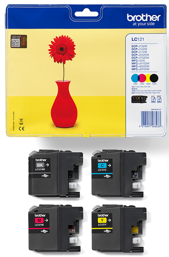 Brother LC-121 Tinte BK/C/Y/M