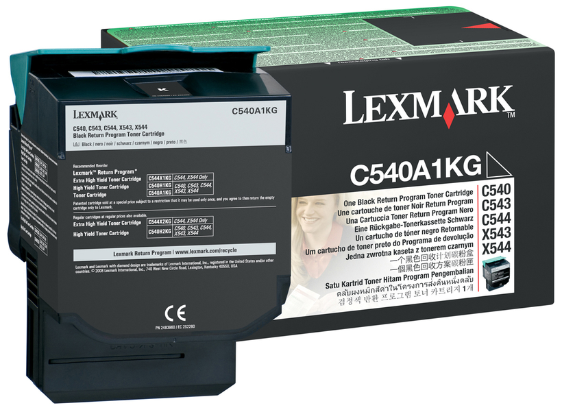 Lexmark Tóner C540A negro