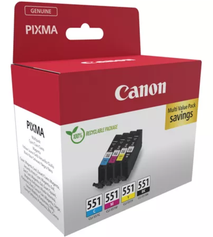 Canon CLI-551 tinta C/M/Y/BK Multip.