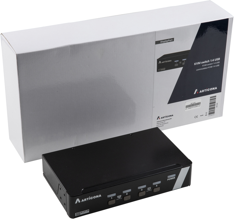 ARTICONA DP USB 4-Port KVM-Switch