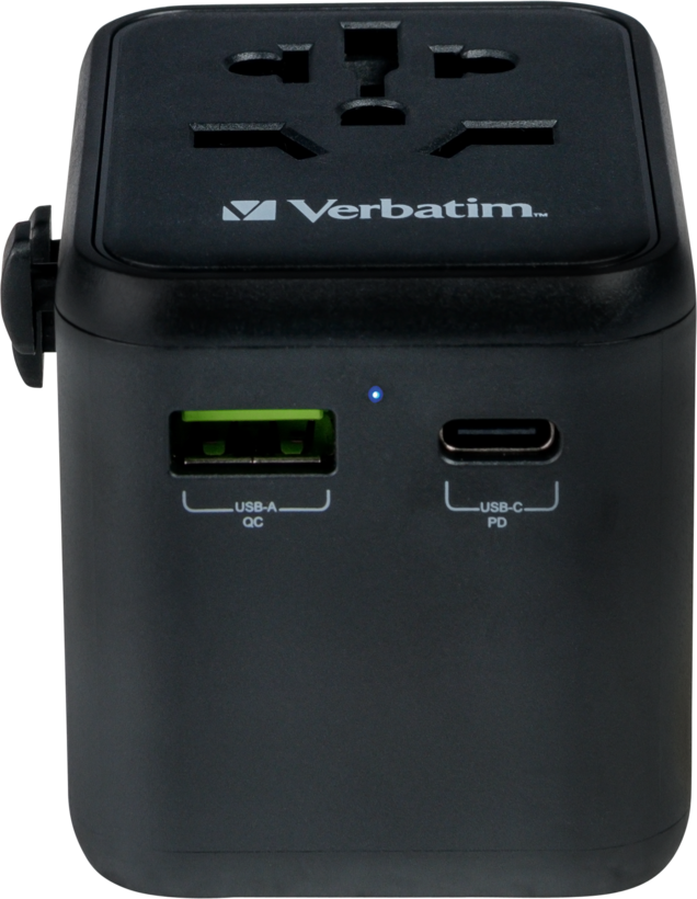 Cestovní adaptér Verbatim svět + 2x USB