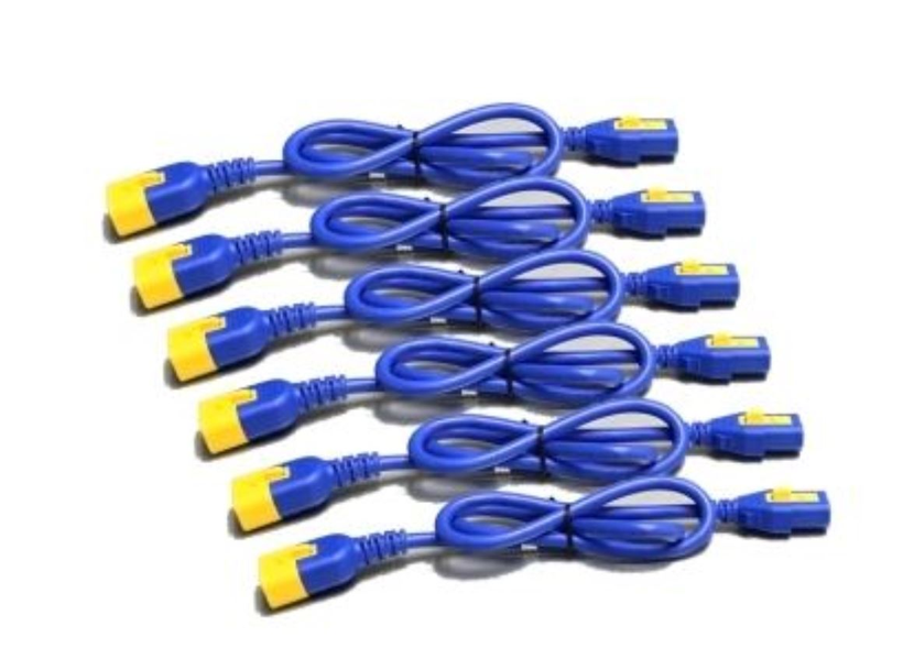 Kit cabo rede C13 a C14, recto 1,2m,azul