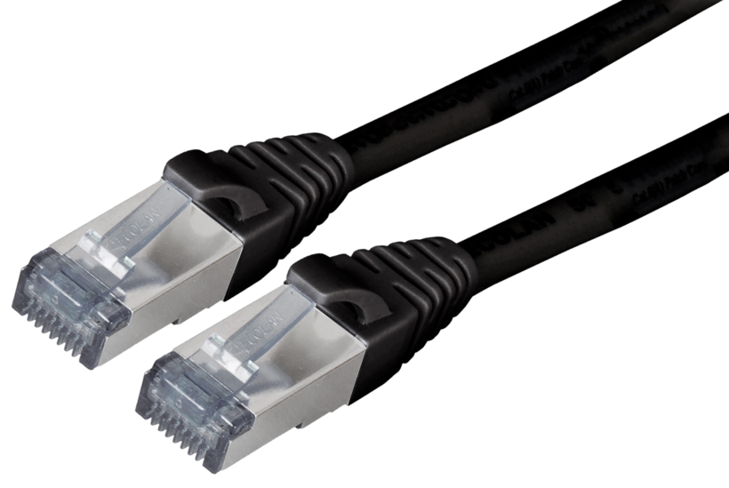 Patch Cable RJ45 S/FTP Cat6a 10m Black
