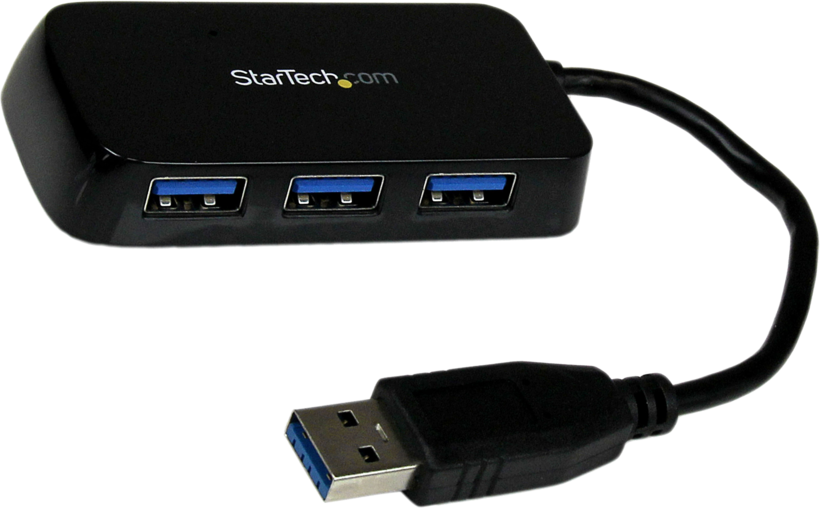 Hub USB 3.0 Mini 4 portas preto StarTech