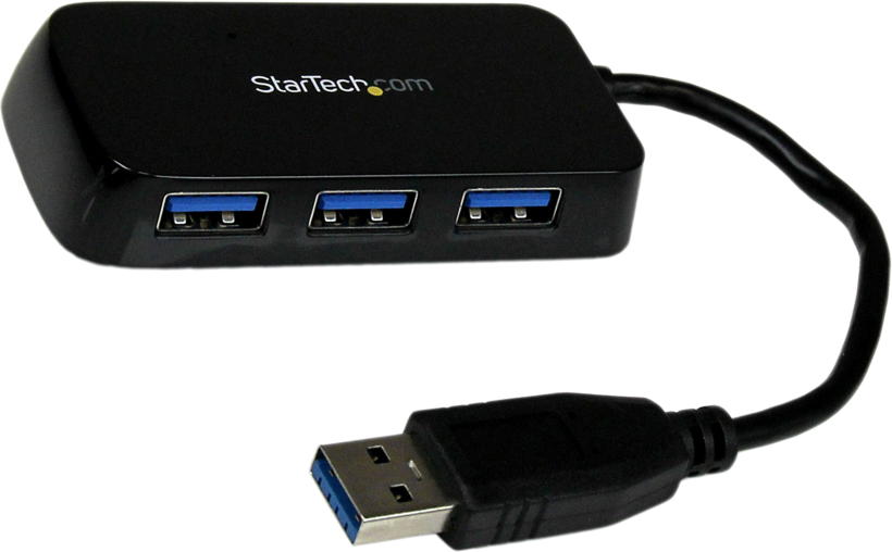 Hub USB 3.0 StarTech mini 4 ports, noir