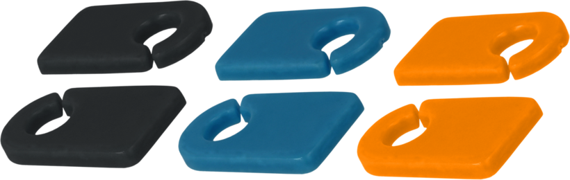 Clip marquage de câble, couleur, x6