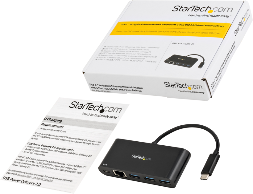 StarTech 3-port. koncen. USB 3.0 + GbE