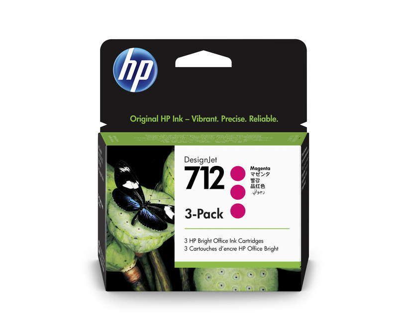HP 712 tinta magenta 3-as csomag