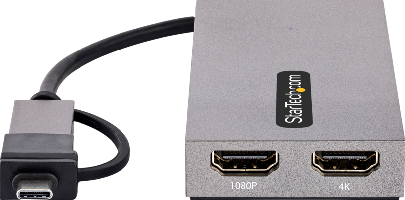 Adapter USB-A+C/m - 2x HDMI/f