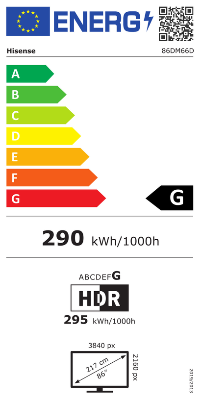 Écran Signage Hisense 86DM66D