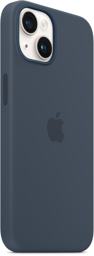 Coque silicone Apple iPhone14 bleu orage