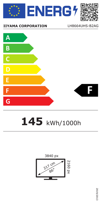 iiyama ProLite LH8664UHS-B2AG Display