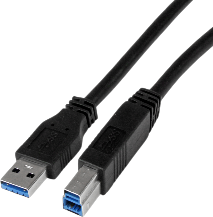 USB-A 3.0 - B m/m kábel 2 m, fekete