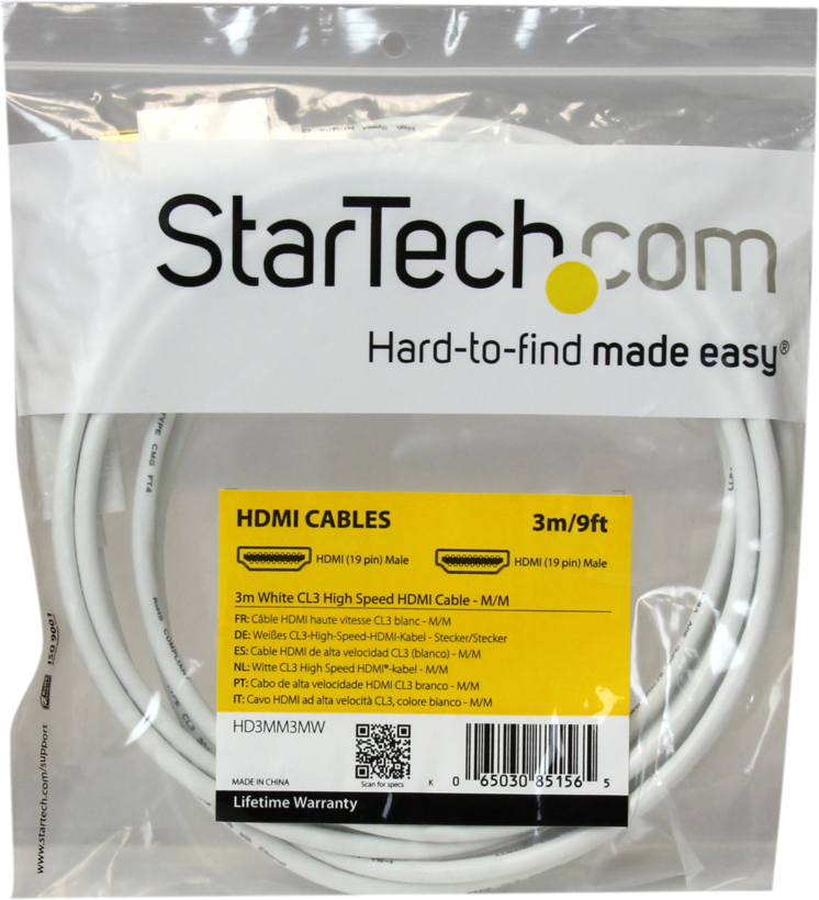 Câble HDMI StarTech, 3 m