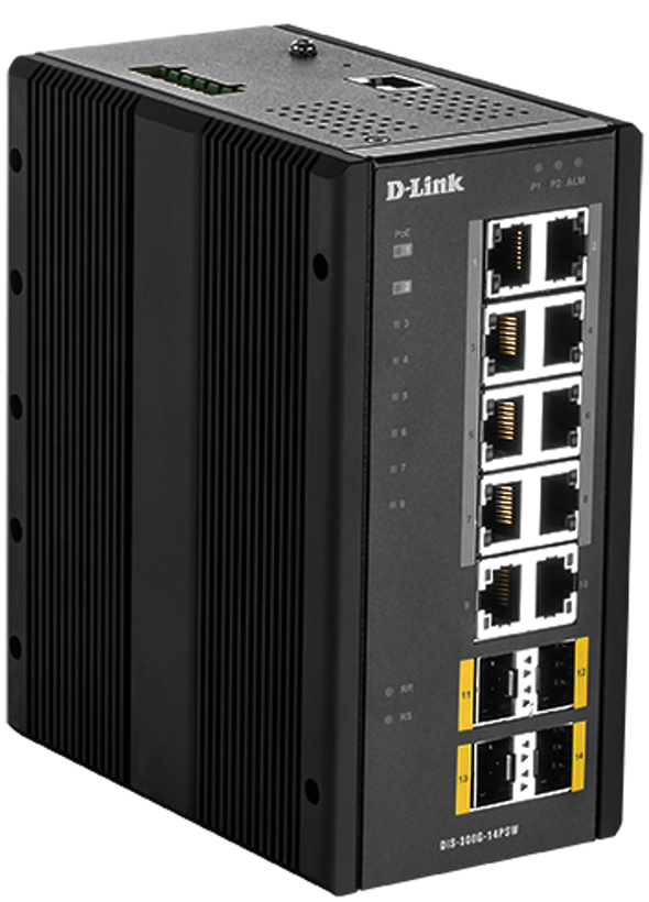 D-Link DIS-300G-14PSW PoE Industr.Switch