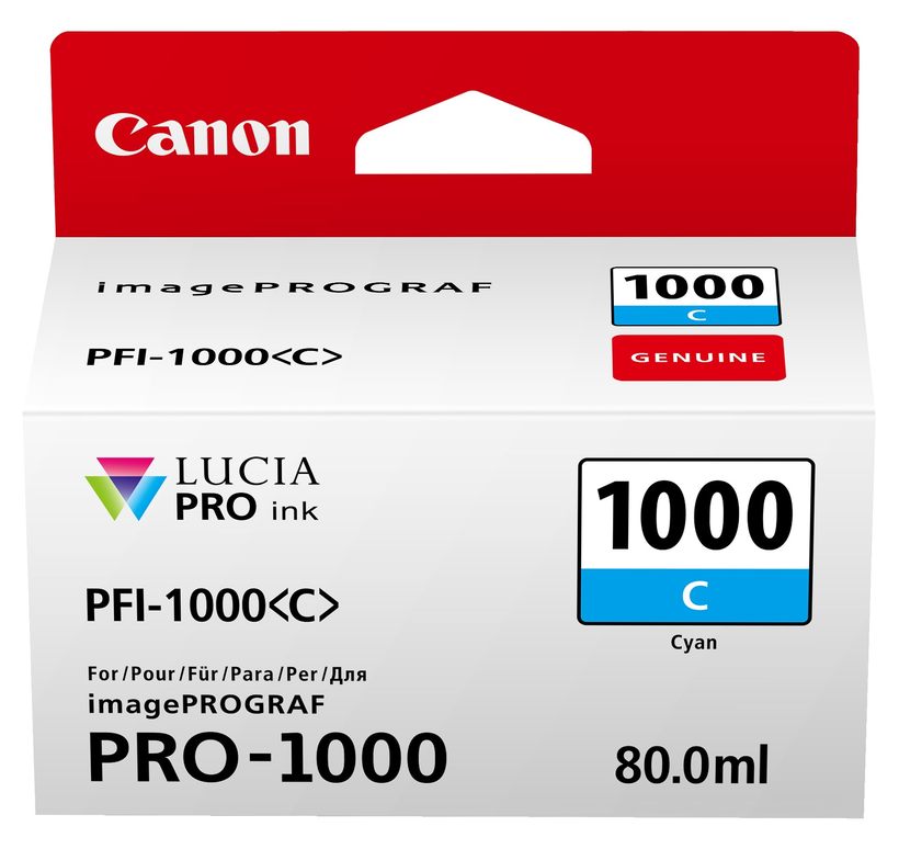 Canon PFI-1000C tinta, cián