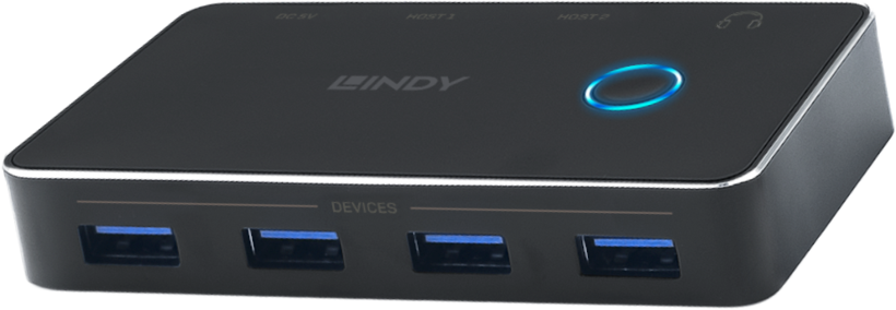 Dispositivo LINDY USB Share 2PC-4USB 3.0
