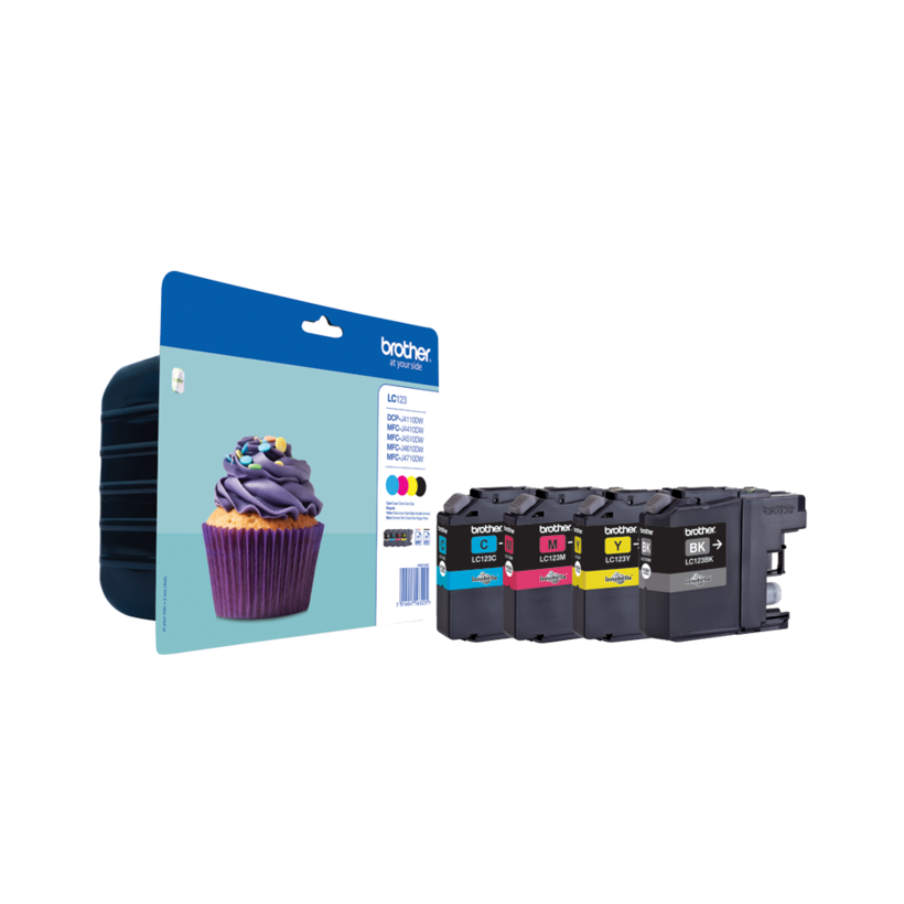 Brother LC-123 Ink BK/C/Y/M Value Pack