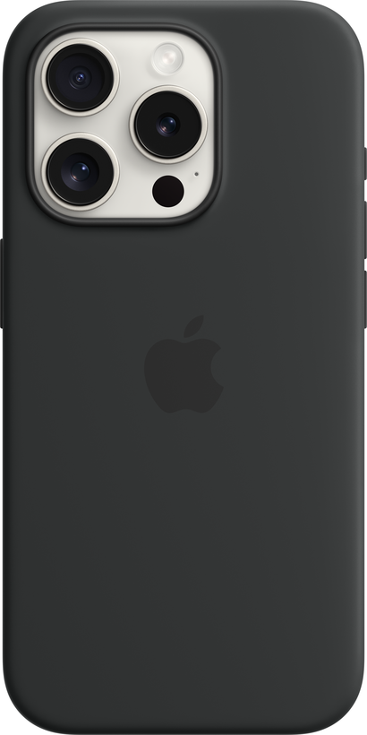 Funda silicona Apple iPhone 15 Pro negro