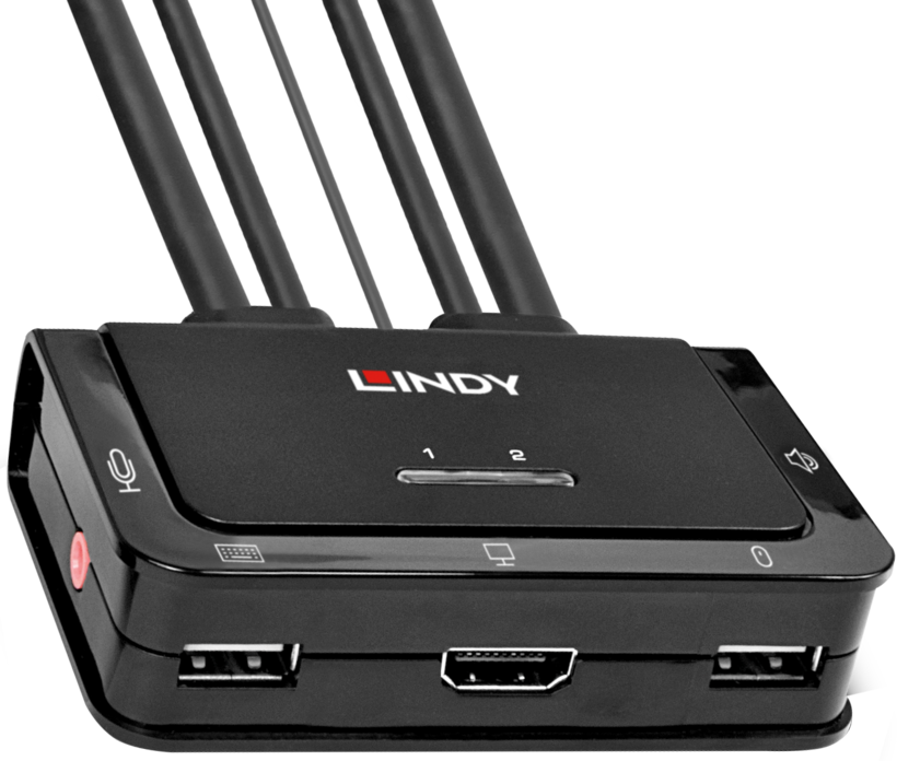 LINDY KVM-Switch Cable HDMI 2-Port