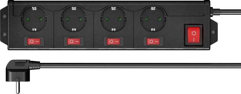 Power Strip 4-way 1.4m Switch