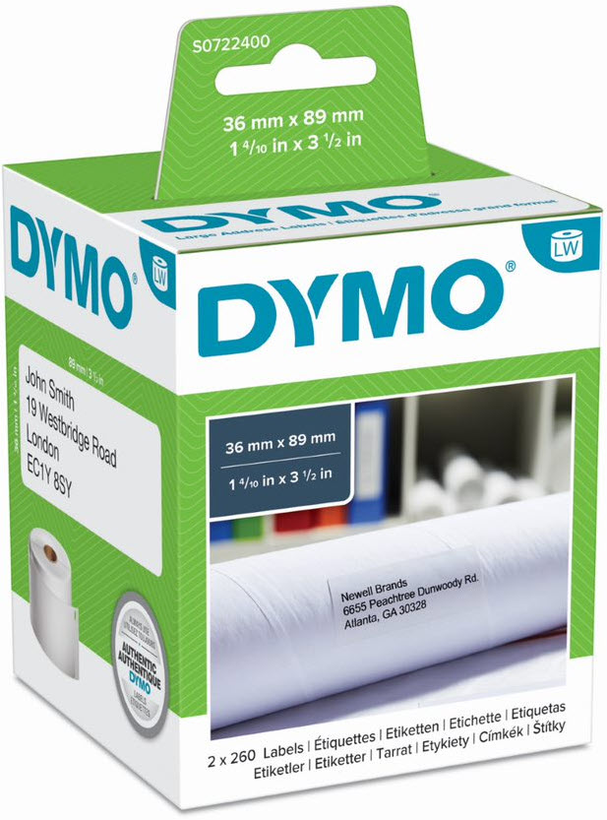 DYMO Address Labels 36x89mm White
