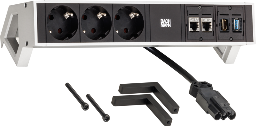 Power Strip 3-way + USB/RJ45/HDMI
