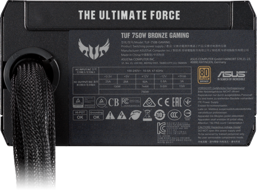 ASUS Gaming 750W Bronze PSU