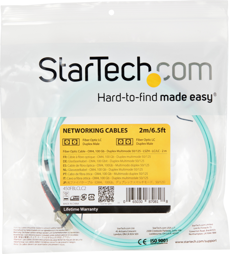 FO Duplex Patch Cable LC-LC 50µ 2m