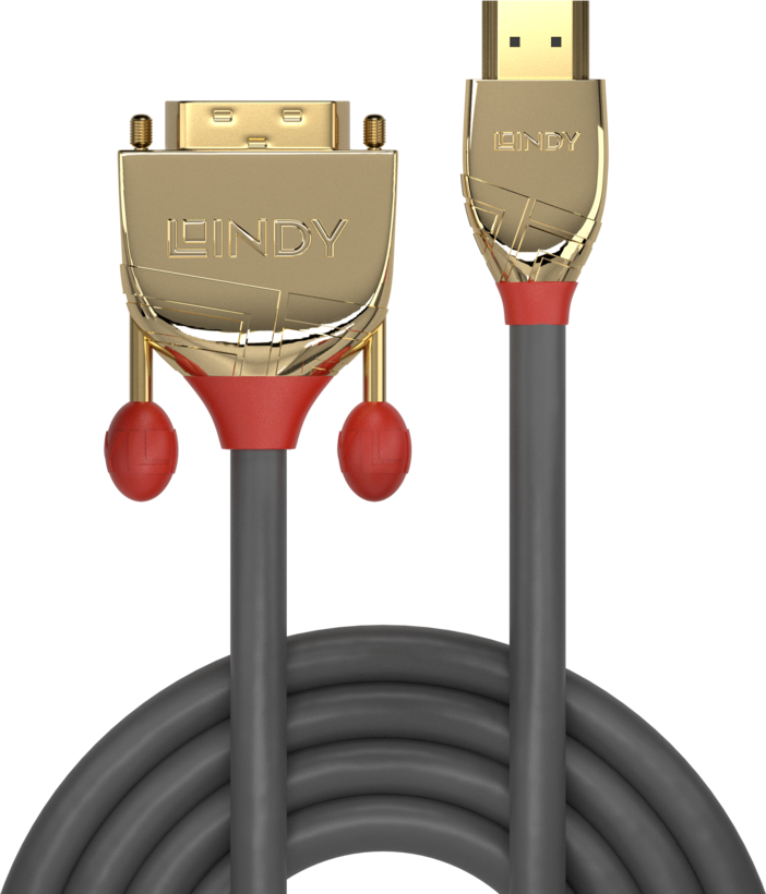 Cable DVI-D/m-HDMI/m Gold 5m SingleLink