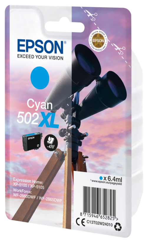 Encre Epson 502 XL, cyan