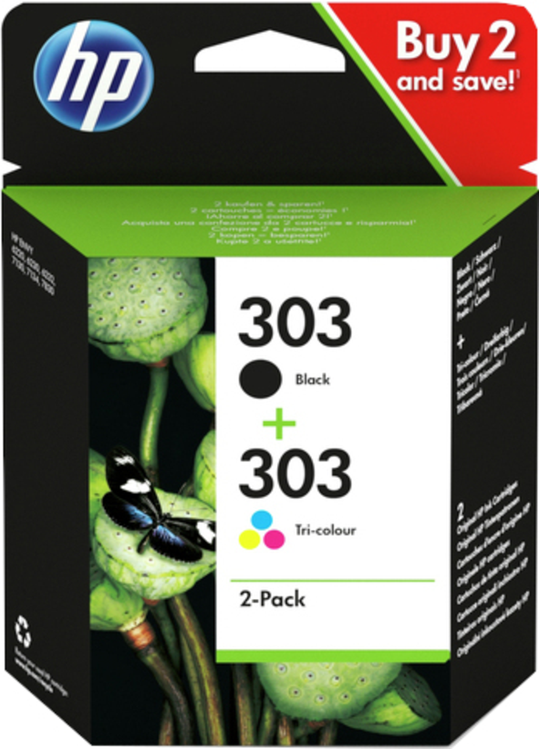Multipaquete de tinta HP 303