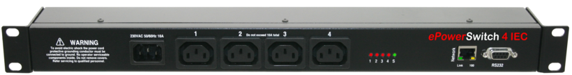 4-fach Steckdosenleiste C13/C14 mit IP