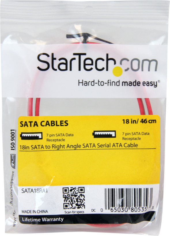 Kabel SATA wt - SATA wt 90°praw. 0,45m