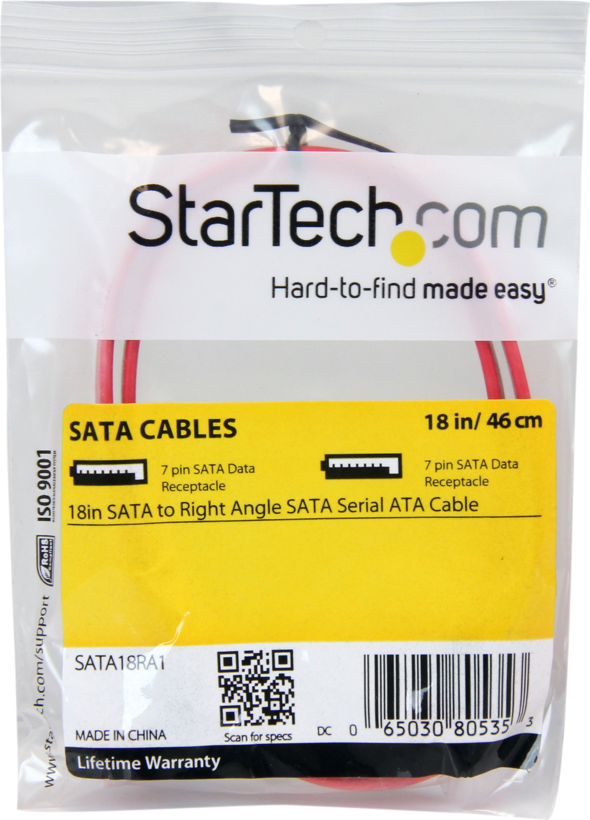 Cable SATA/f - SATA/f 90° Right 0.45m