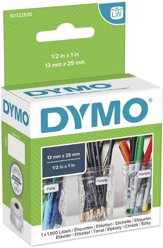 Dymo 13x25mm Vielzweck-Etiketten weiß