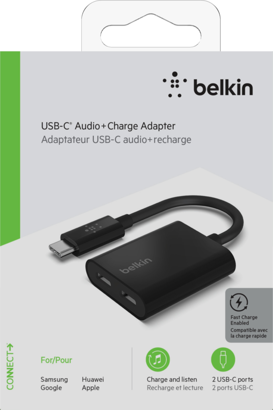 Adapt charge+audio Belkin RockStar USB-C