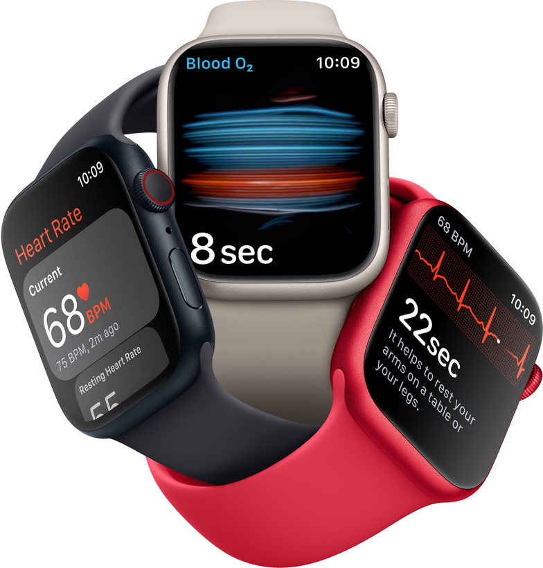 Apple Watch S8 GPS+LTE 45mm Stahl silber