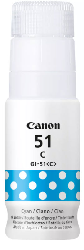 Inkoust Canon GI-51C azurový