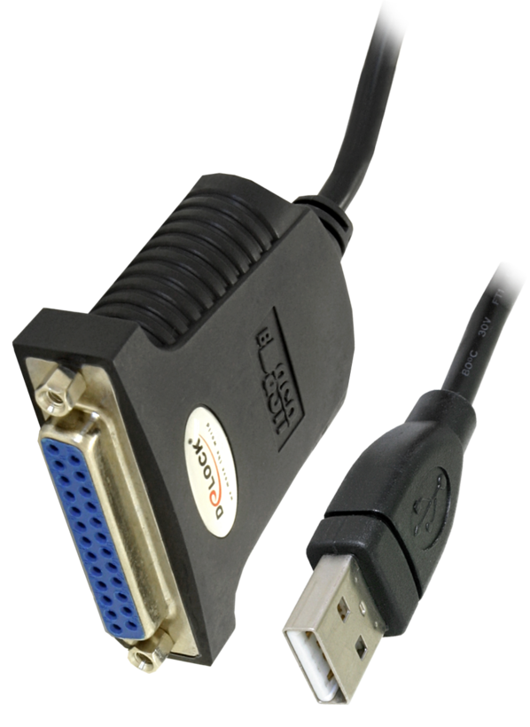 Adapter DB25Bu-USBTypASt 0,8 m Parallel
