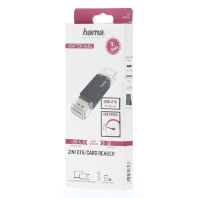 Hama USB 2.0 USB-A/Micro OTG Card Reader