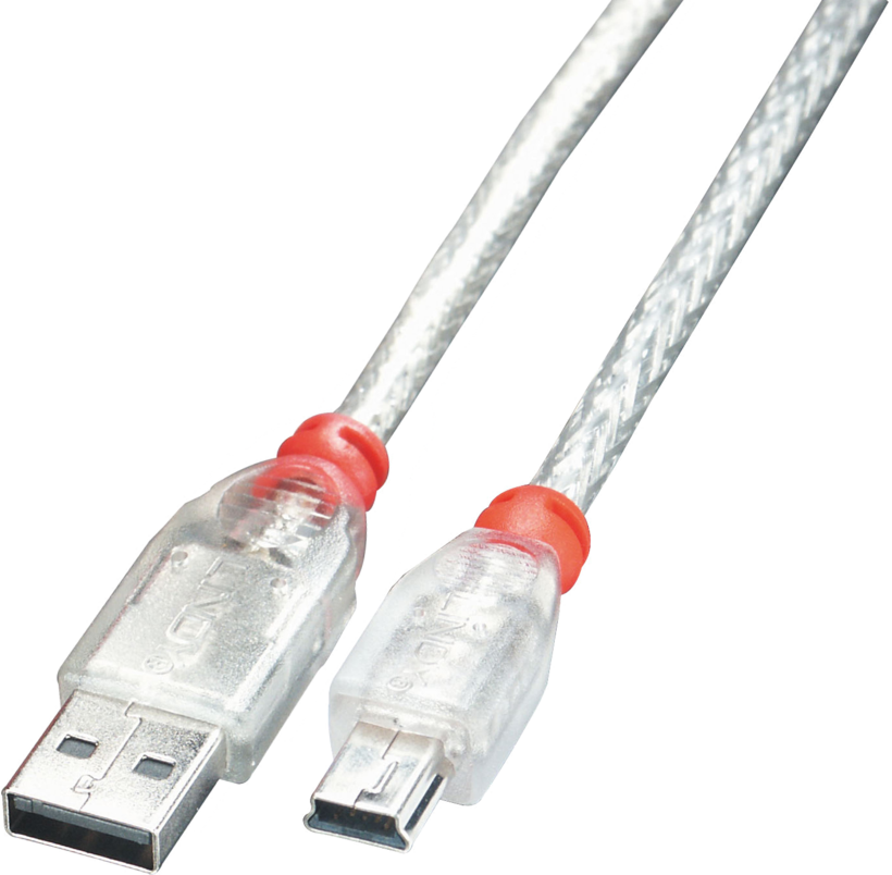 inhoud Bloedbad noorden USB 2.0 Cable A/m-Mini B/m 5m Clear (41785) kopen