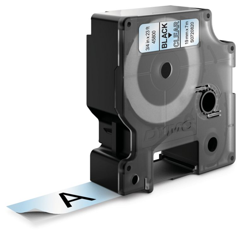 Dymo Cinta D1 transparente/negro 19 mm