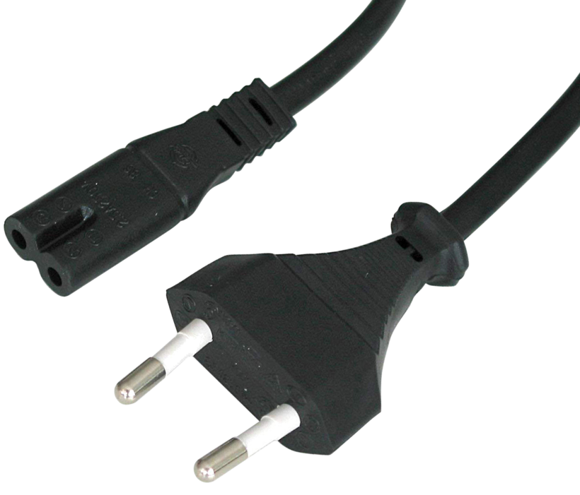 Cable alim. conector m - C7 h 3 m negro