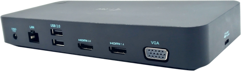 i-tec USB-C/A - 2xHDMI+VGA dokkoló