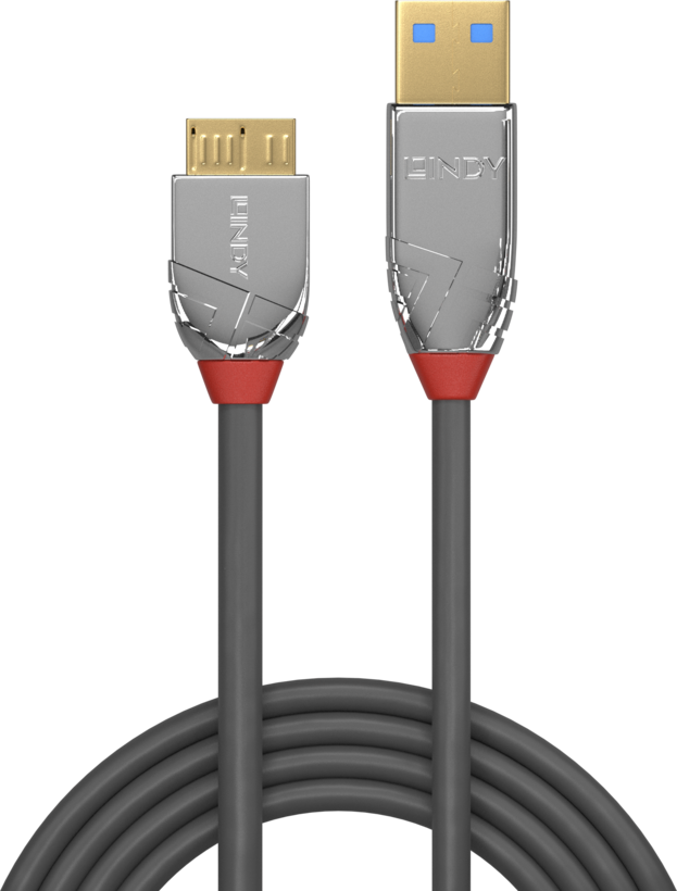 Câble USB LINDY type A - microB, 1 m